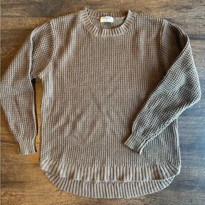 Zenana Outfitters Brown Crewneck Sweater